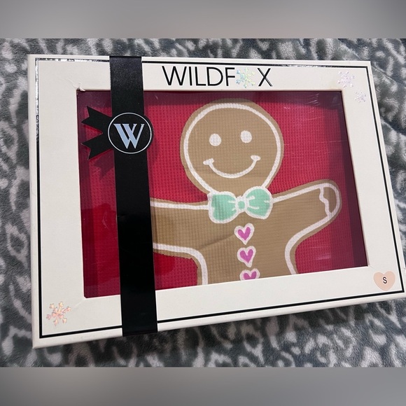 Wildfox Couture Gingerbread Snowed In Sleep Shirt Top Small New - Picture 5 of 5